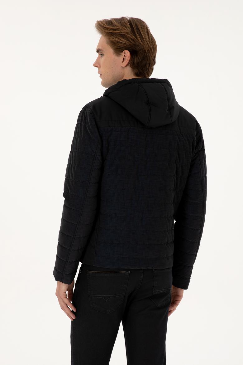 Erkek Lacivert Deri Ceket - 50317329006