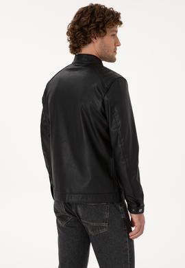 Erkek Siyah Deri Ceket - 50317300005