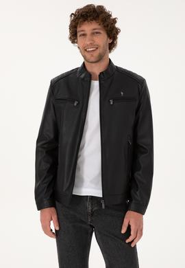 Erkek Siyah Deri Ceket - 50317300005