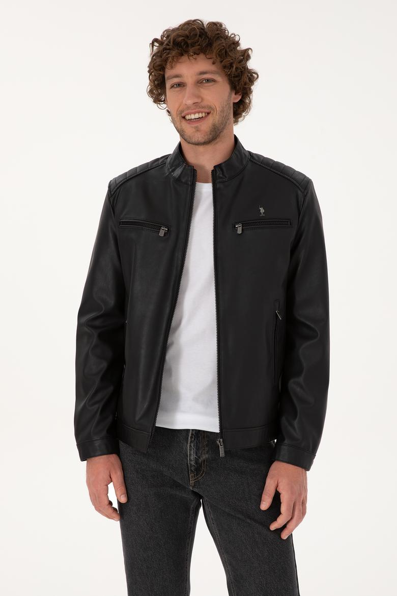 Erkek Siyah Deri Ceket - 50317300005