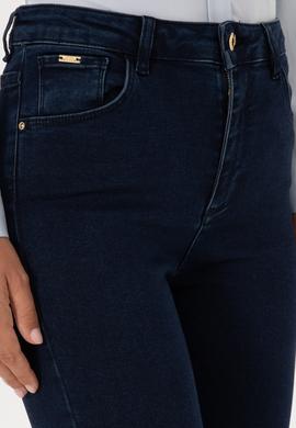 Kadın Koyu Mavi Skinny High Waist Fit Jean Pantolon - 50317633002