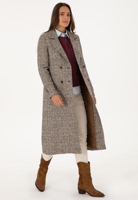 Kadın Kahverengi Kaşe Kaban - 50310312020