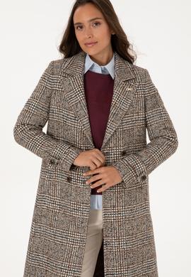 Kadın Kahverengi Kaşe Kaban - 50310312020