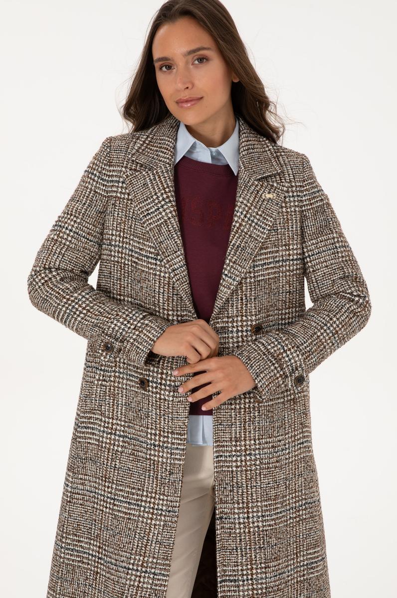 Kadın Kahverengi Kaşe Kaban