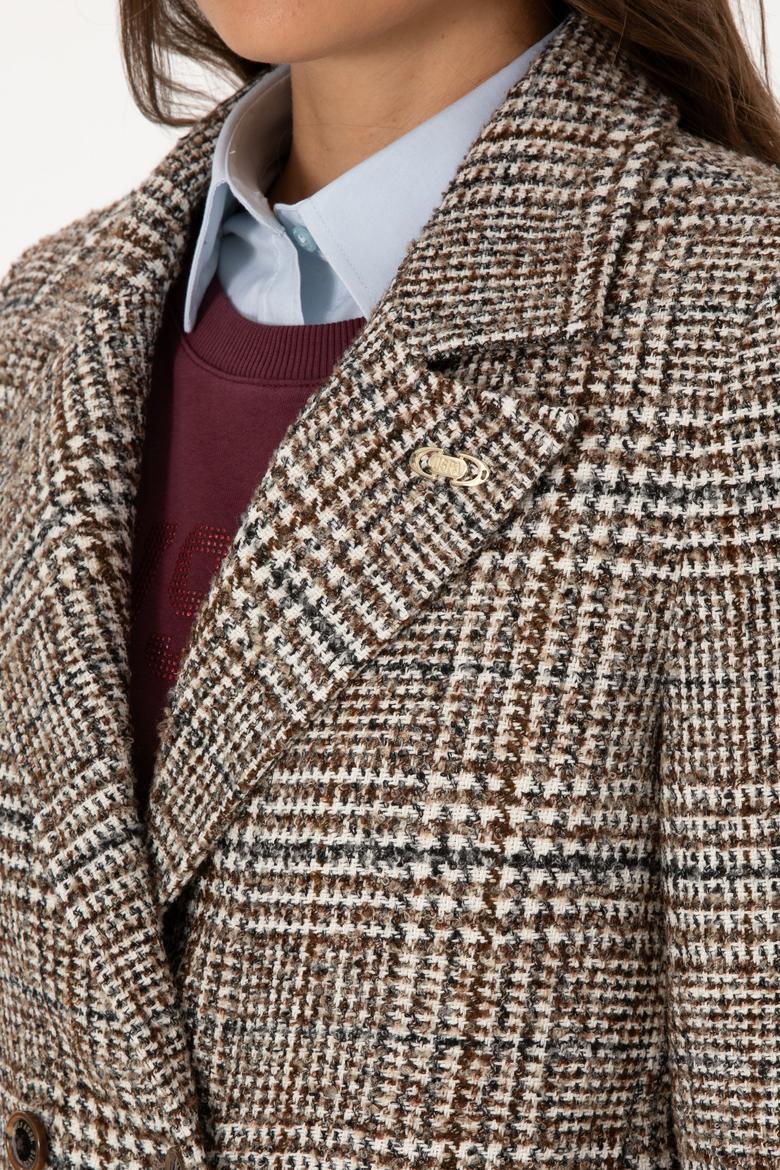 Kadın Kahverengi Kaşe Kaban - 50310312020