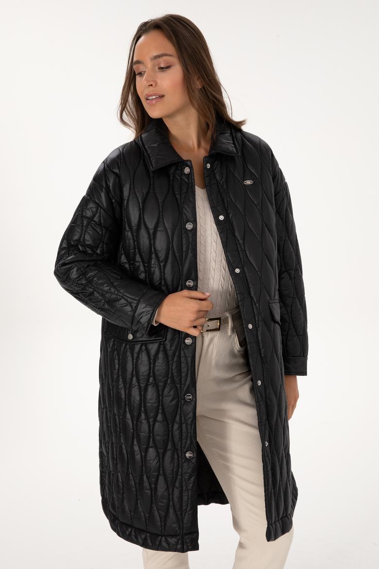 Kadın Siyah Kaban - 50308615022