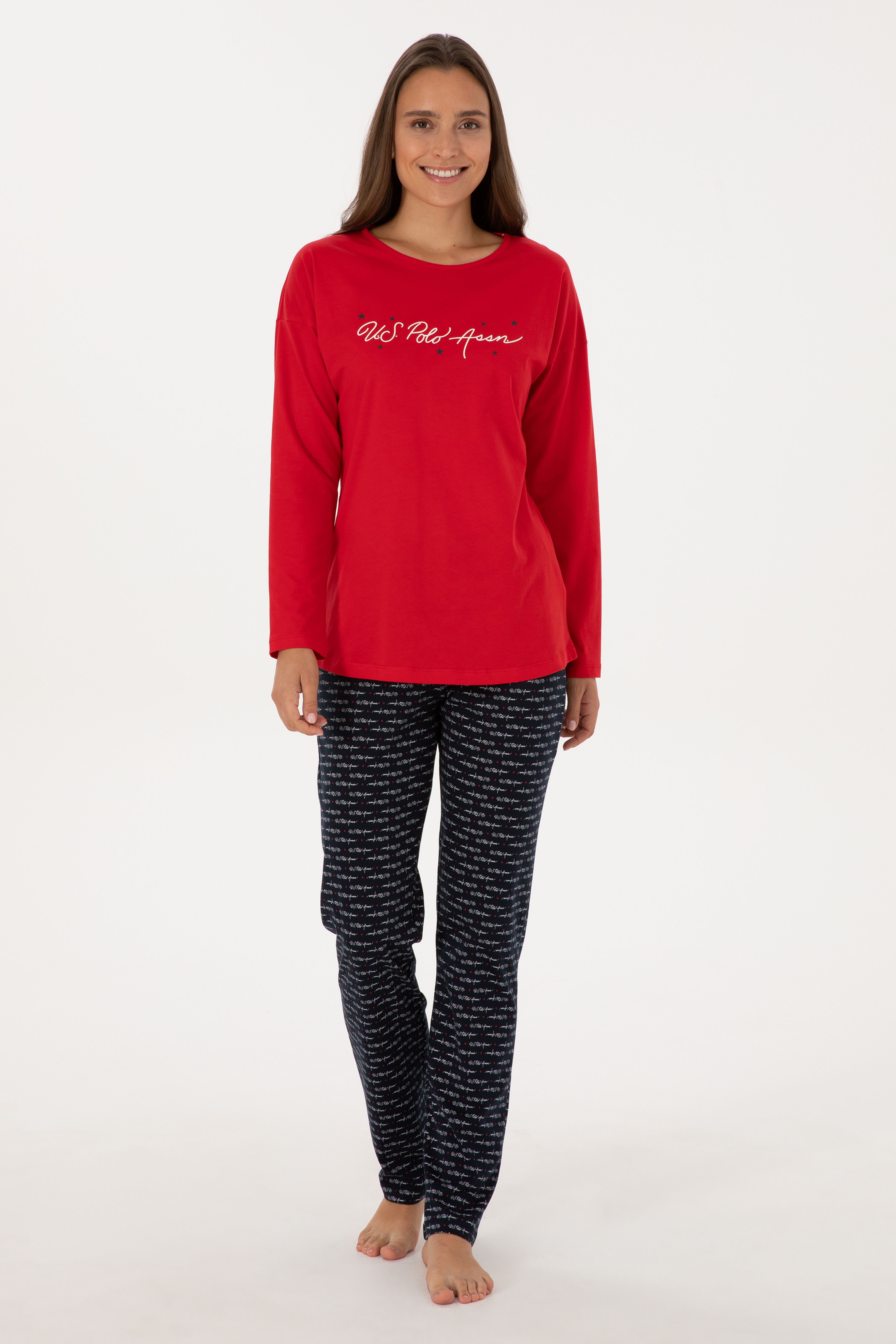 Kadın Kırmızı Pijama Takımı - Image 1