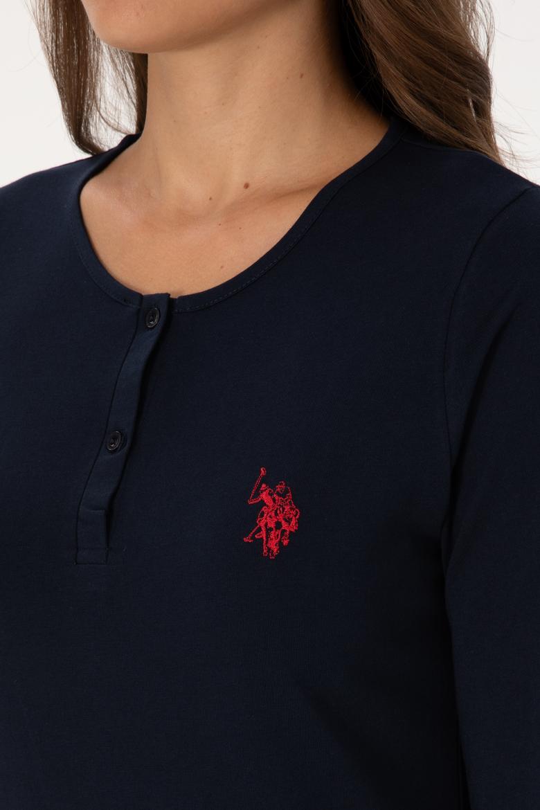 Kadın Lacivert Yılbaşı Temalı Pijama Takımı - 50318894008