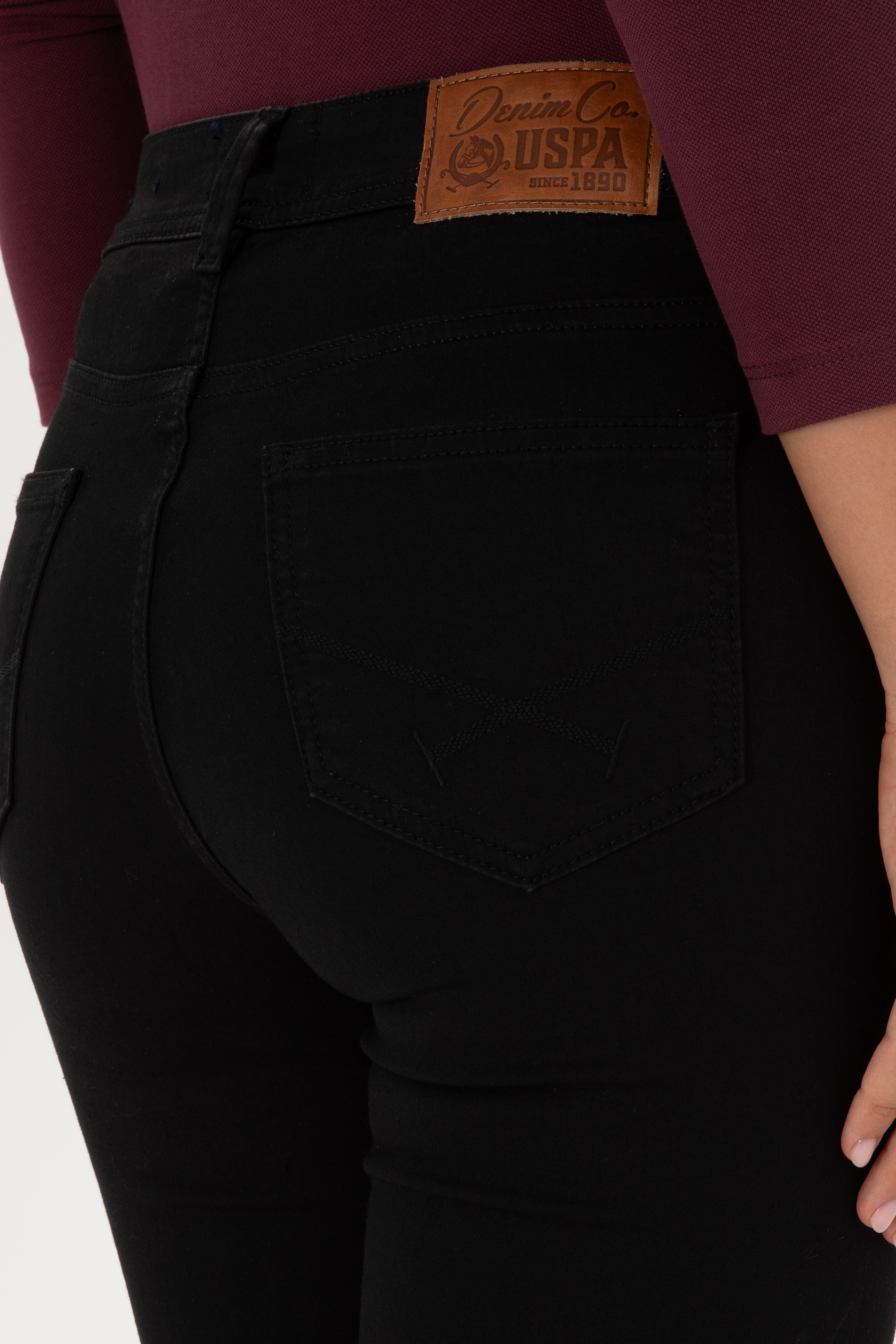 Kadın Siyah Toothpick Fit Jean Pantolon - Image 6