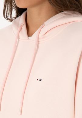 Kadın Açık Pembe Şardonlu Kapüşonlu Sweatshırt - 50313567119