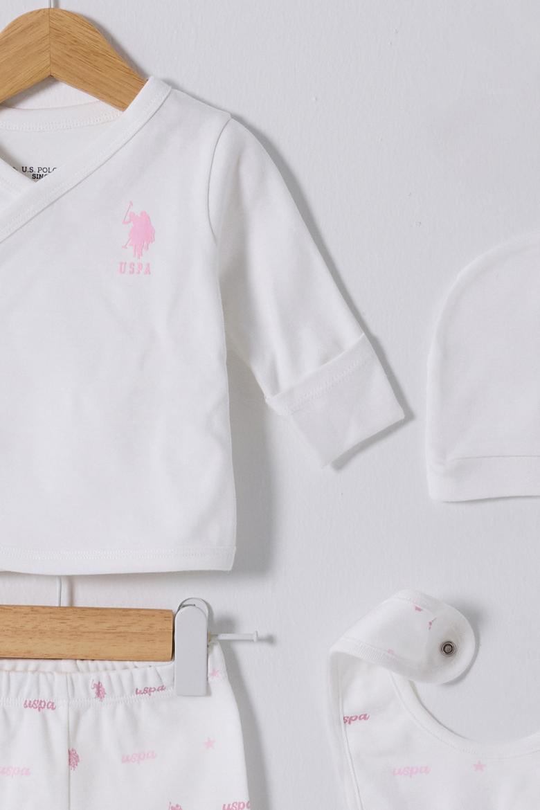 Kız Bebek Beyaz Hastane Çıkışı %100 Pamuk 5'li Zıbın Set - 50322822001