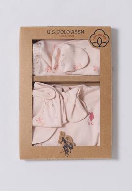 Kız Bebek Pudra Hastane Çıkışı %100 Pamuk 5'li Zıbın Set - 50322817001