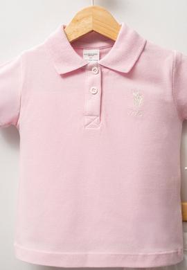 Kız Bebek Toz Pembe %100 Pamuk Polo Yaka Tişört Jean Pantolon Takım 2'li - 50322905001