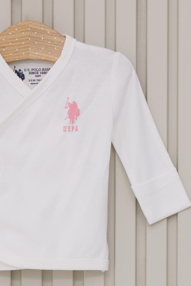 Kız Bebek Beyaz Hastane Çıkışı %100 Pamuk 5'li Zıbın Set - 50322796001