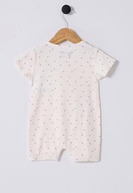 Kız Bebek Beyaz %100 Pamuk Kısa Tulum - 50322826001