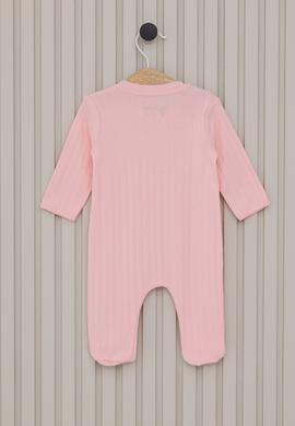 Kız Bebek Açık Pembe Fermuarlı %100 Pamuk Patikli Tulum - 50322810003