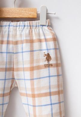 Kız Bebek Beyaz Ekose Desenli 2'li Pijama Takımı - 50322877001