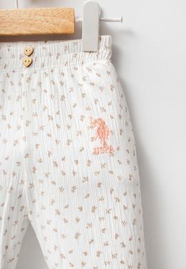 Kız Bebek Pudra Minimal Desen Pijama Takımı - 50322900006