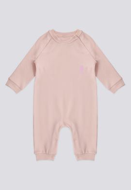 Kız Bebek Toz Pembe Patlı %100 Pamuk Tulum - 50322791003