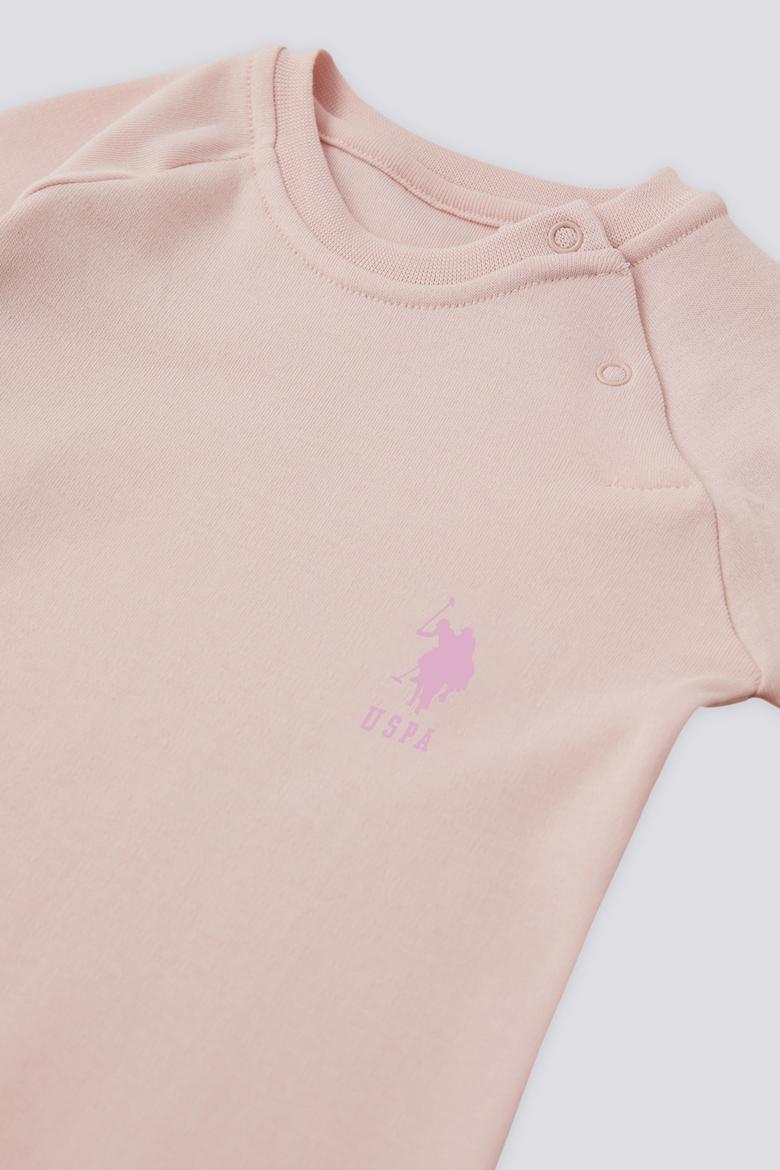 Kız Bebek Toz Pembe Patlı %100 Pamuk Tulum - 50322791003