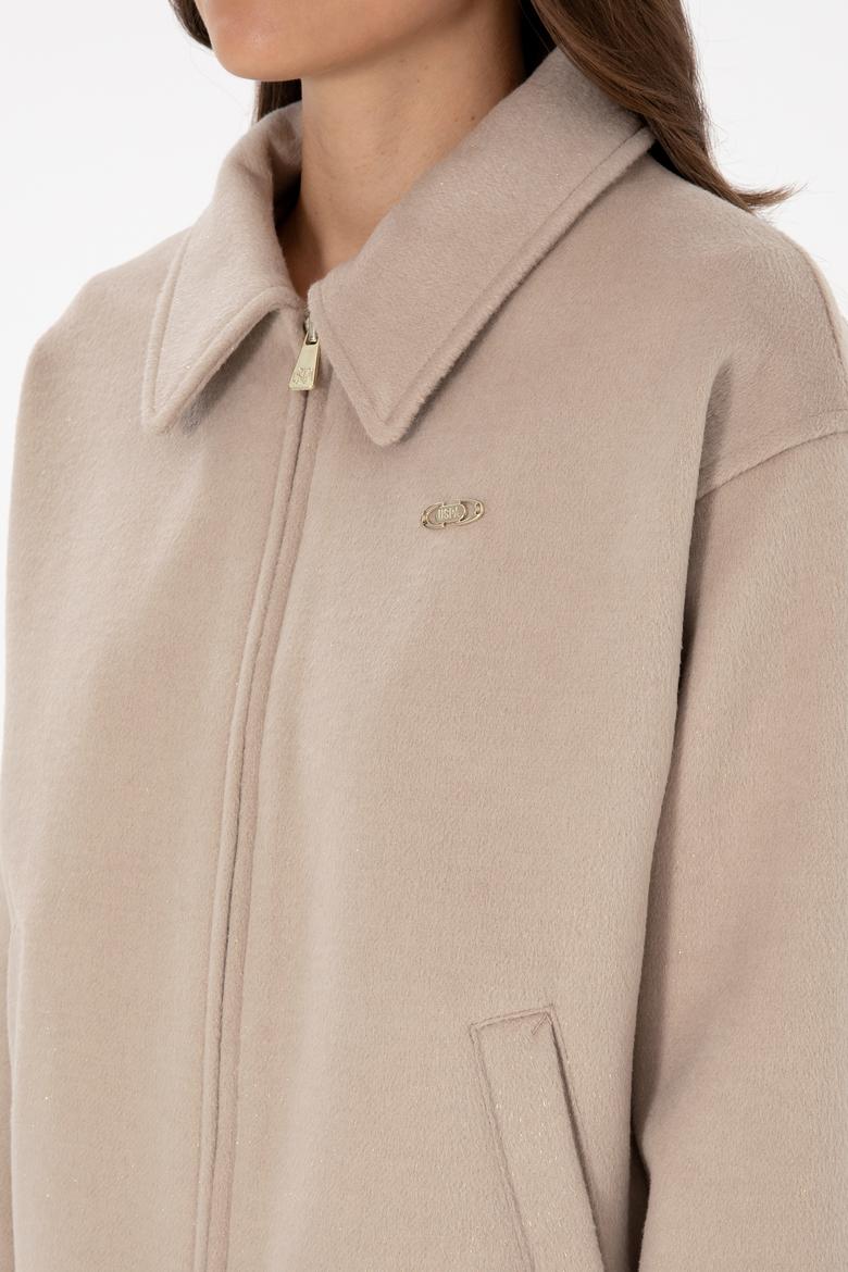 Kadın Koyu Bej Kaşe Mont - 50309467004