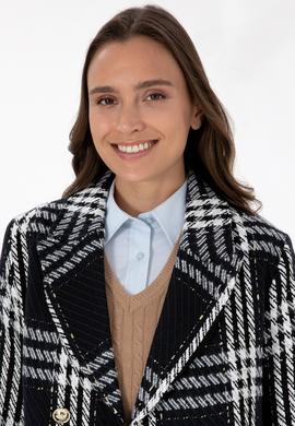 Kadın Lacivert Kaşe Kaban - 50309507006