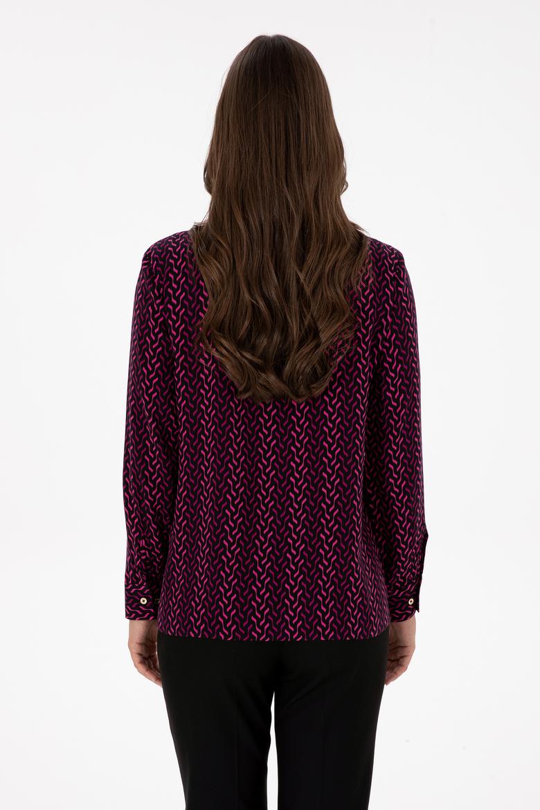 Kadın Fuşya Uzun Kollu Gömlek - 50310242018