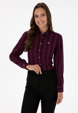 Kadın Fuşya Uzun Kollu Gömlek - 50310242018