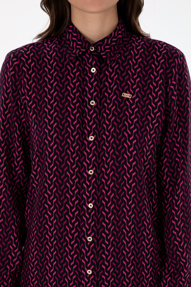 Kadın Fuşya Uzun Kollu Gömlek - 50310242018