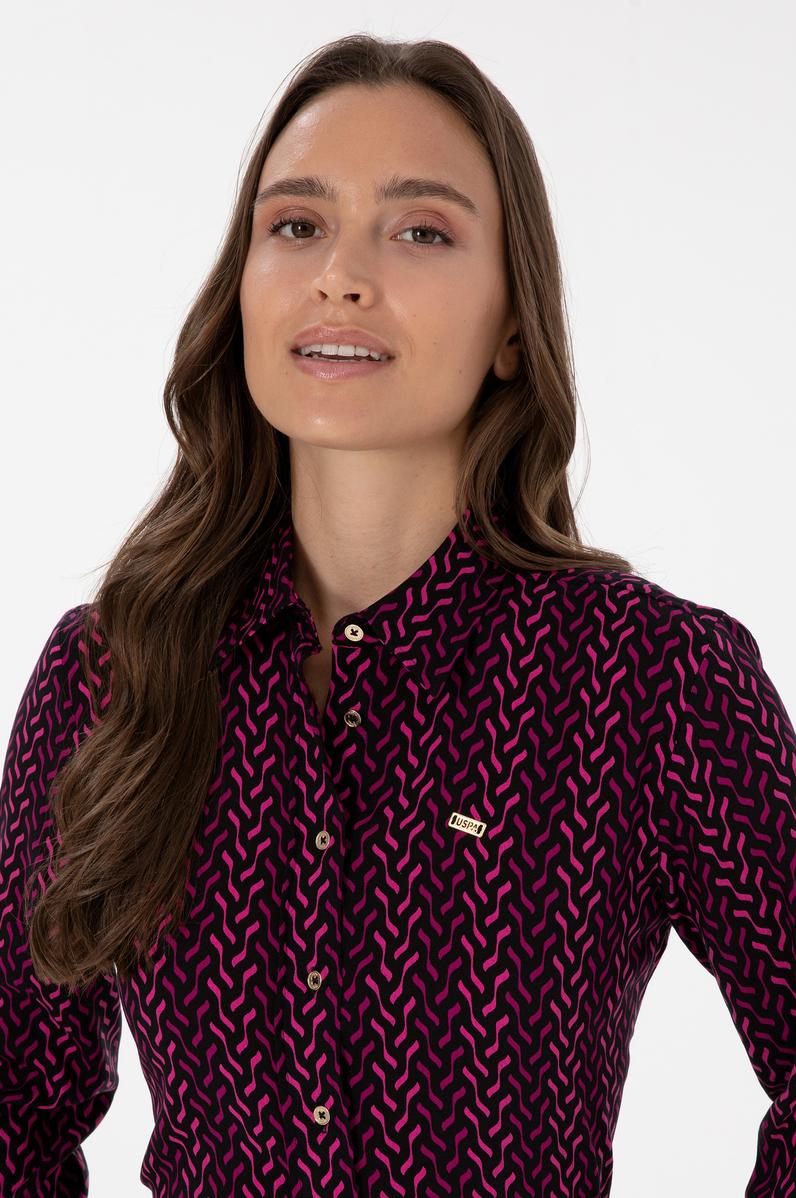 Kadın Fuşya Uzun Kollu Gömlek