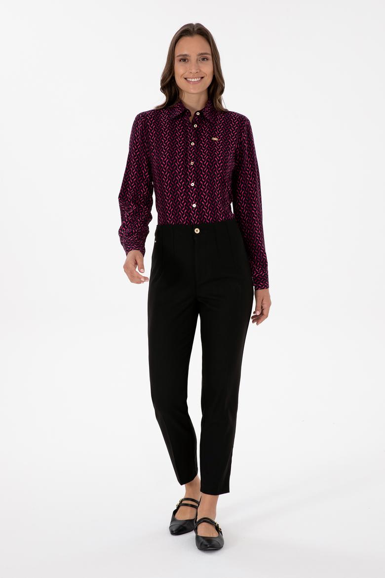 Kadın Fuşya Uzun Kollu Gömlek - 50310242018