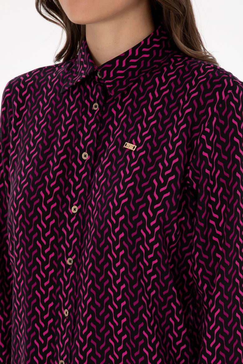 Kadın Fuşya Uzun Kollu Gömlek - 50310242018