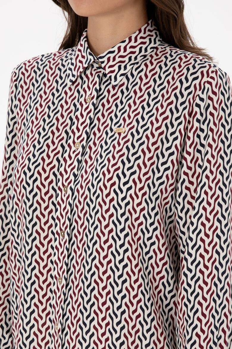 Kadın Beyaz Uzun Kollu Gömlek - 50310242027