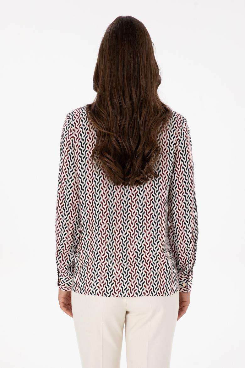 Kadın Beyaz Uzun Kollu Gömlek - 50310242027