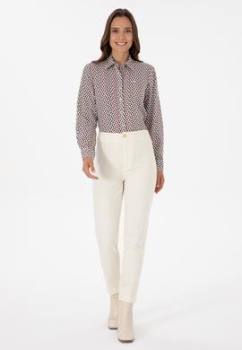 Kadın Beyaz Uzun Kollu Gömlek - 50310242027