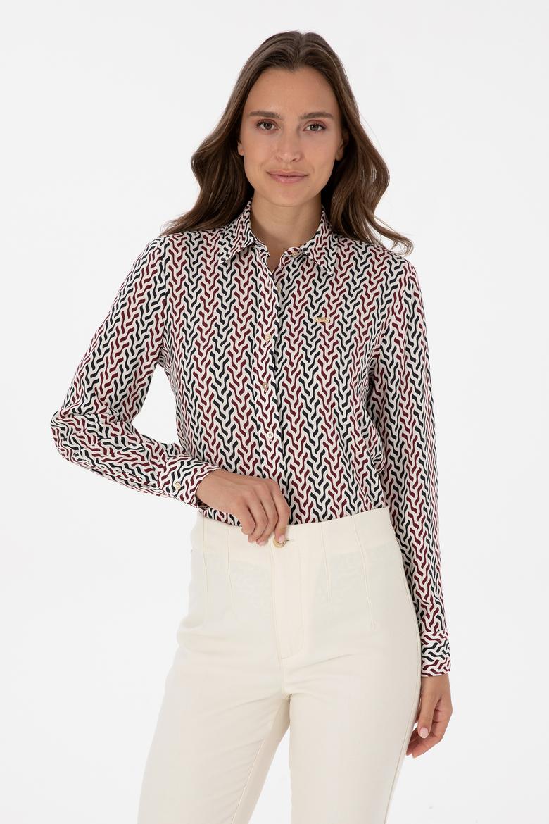 Kadın Beyaz Uzun Kollu Gömlek - 50310242027