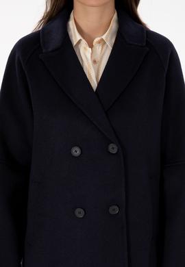 Kadın Lacivert Kaşe Kaban - 50308642077