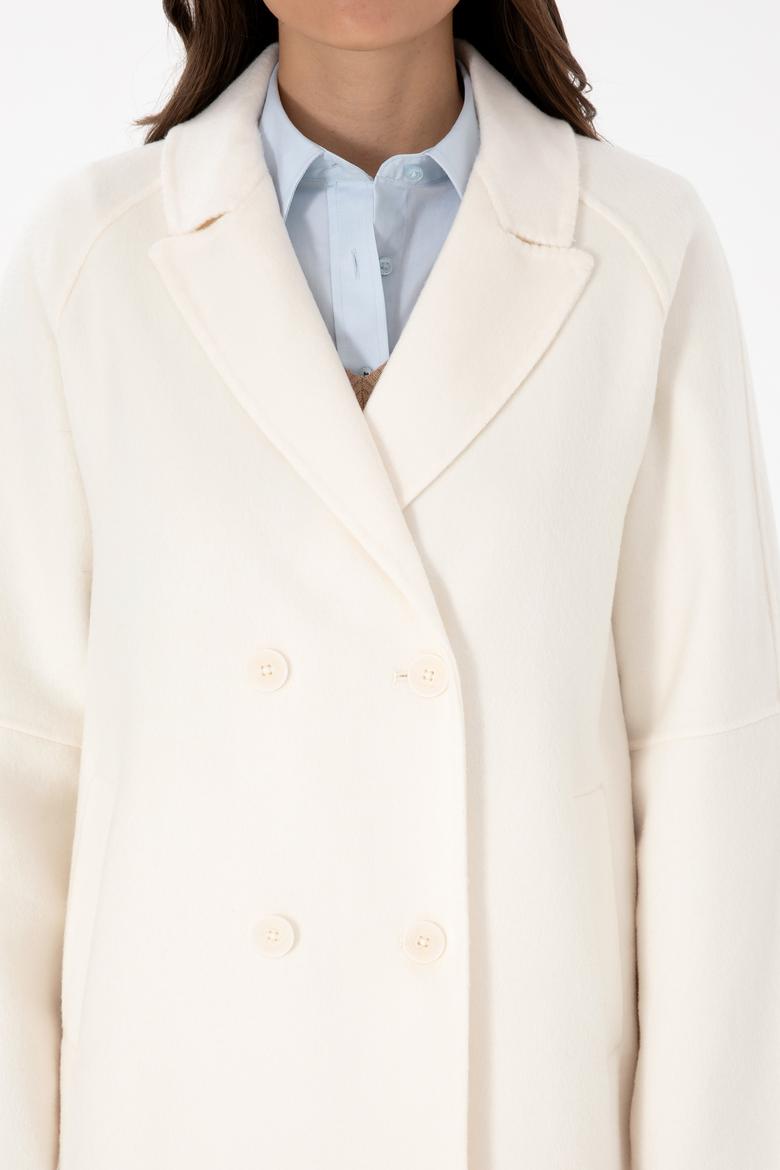 Kadın Krem Kaşe Kaban - 50308642025