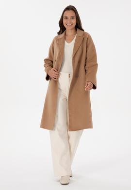 Kadın Camel Kaşe Kaban - 50308642005