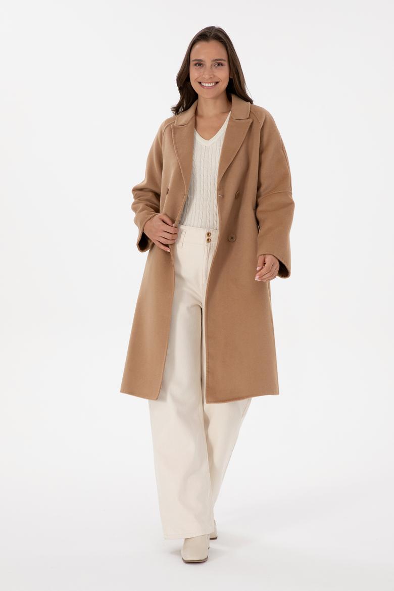 Kadın Camel Kaşe Kaban - 50308642005