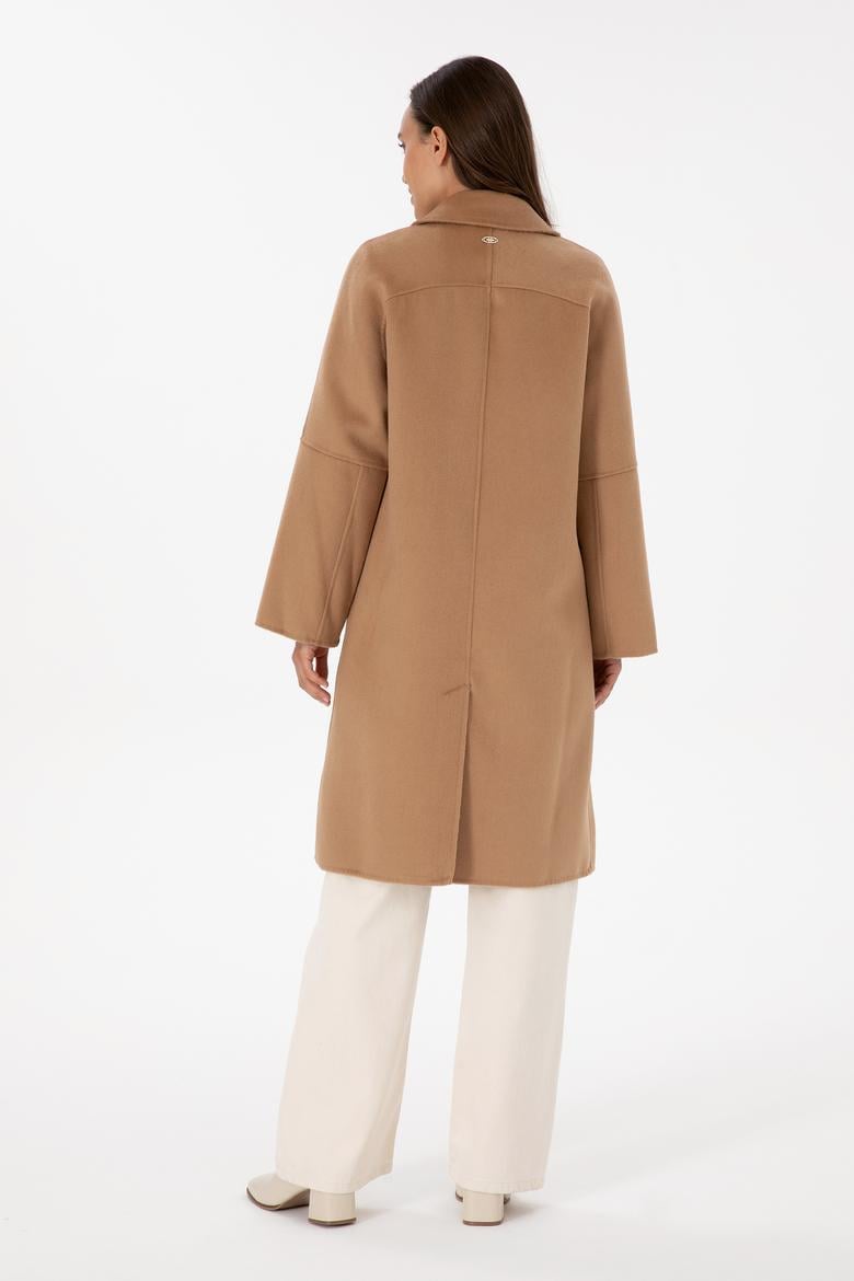 Kadın Camel Kaşe Kaban - 50308642005