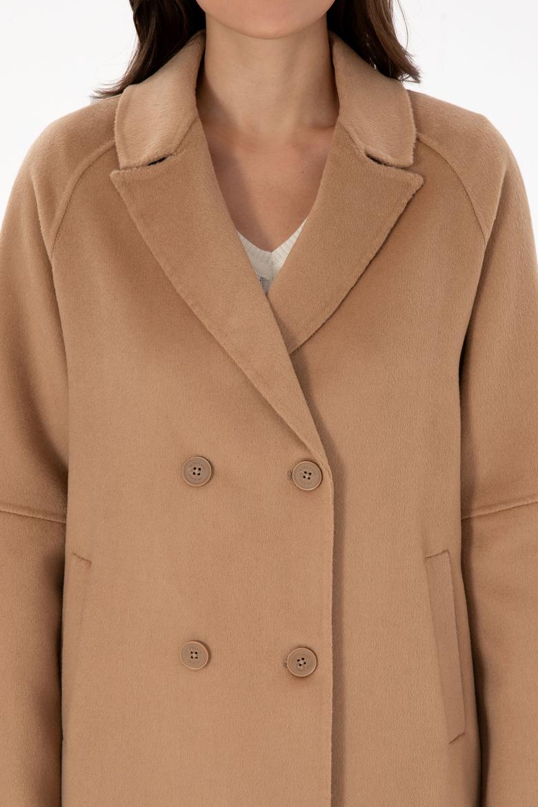 Kadın Camel Kaşe Kaban - 50308642005