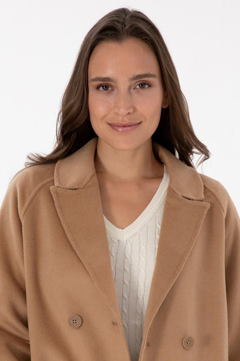Kadın Camel Kaşe Kaban - 50308642005