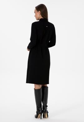 Kadın Siyah Dokuma Elbise - 50308568004