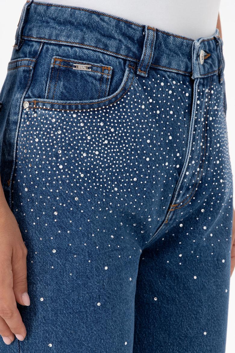 Kadın Mavi Straight Fit Jean Pantolon - 50312351010