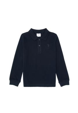 Erkek Çocuk Lacivert Basic Polo Yaka Sweatshirt - 50307821022