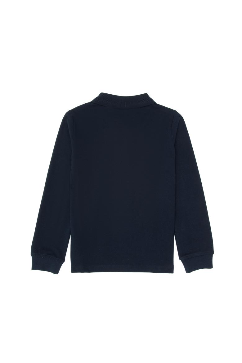 Erkek Çocuk Lacivert Basic Polo Yaka Sweatshirt - 50307821022