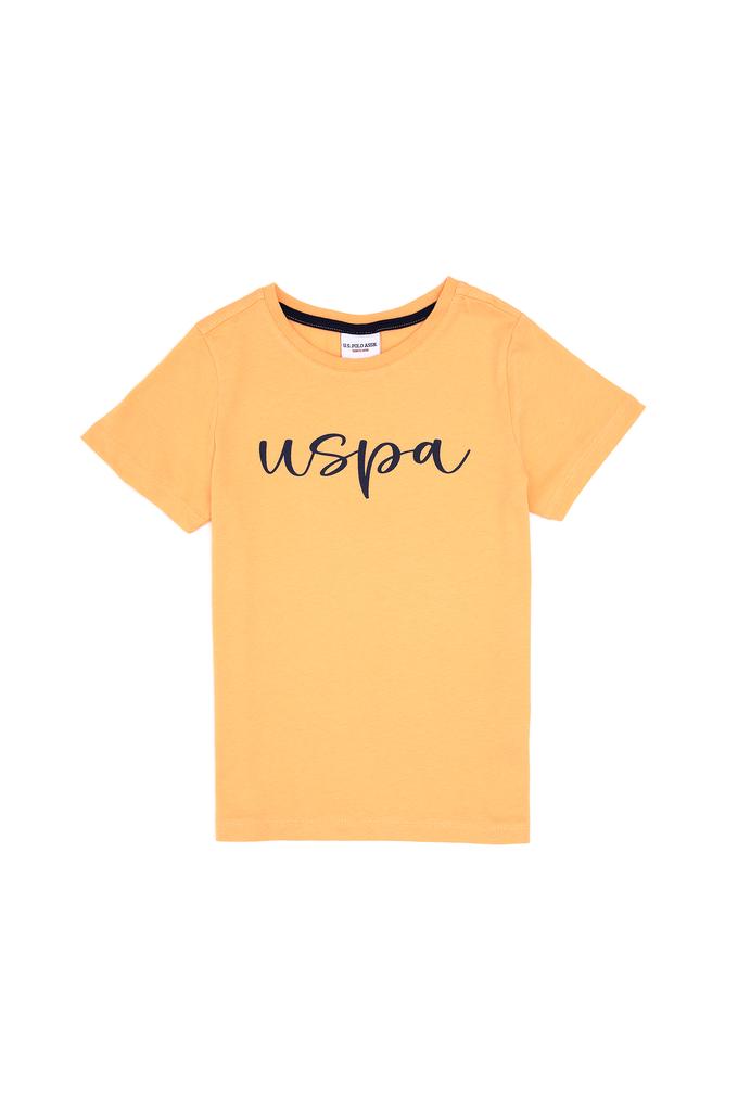 Erkek Çocuk Turuncu Bisiklet Yaka Basic Tişört