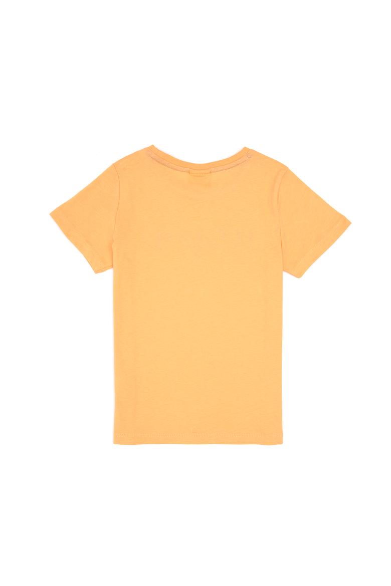 Erkek Çocuk Turuncu Bisiklet Yaka Basic Tişört - 50306591046