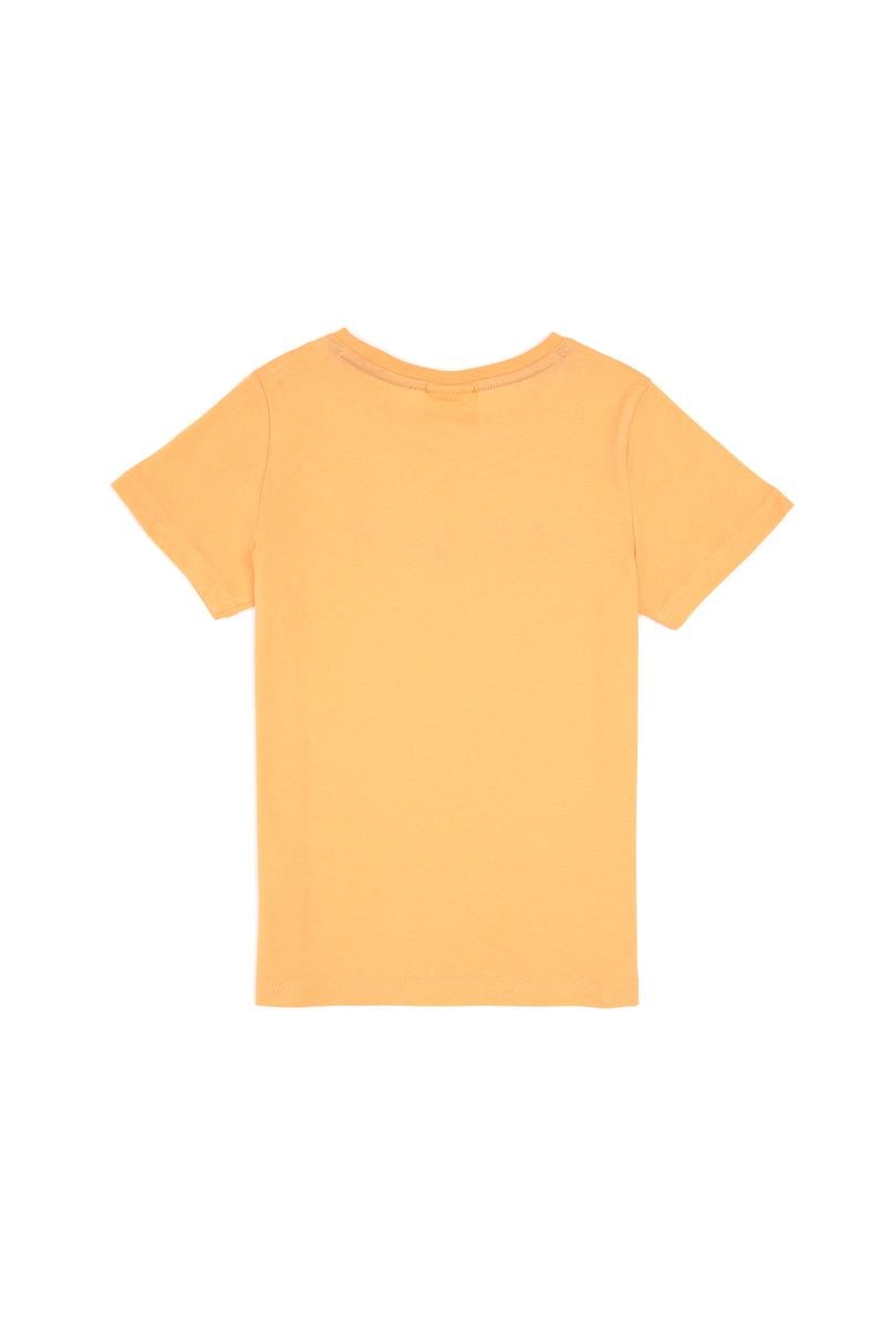 Erkek Çocuk Turuncu Bisiklet Yaka Basic Tişört
